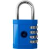 Padlock 4 Digit Combination Lock - for Gym School Locker, Outdoor Gate, Shed, Fence, and Storage - Weatherproof Metal - Keyless, Easy to Set, Resettable Locker Lock - Blue 36 51XXmf3GQrL