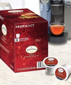 Twinings Chai Flavoured Black Tea K-Cup Pods for Keurig, Naturally Sweet and Savoury Spice Flavours, Caffeinated, 24 Count (Pack of 1) 24 Count (Pack of 1) 11 51XZ82BSgmL