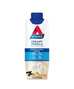 Atkins Gluten Free Protein-Rich Shake, Creamy Vanilla, Keto Friendly, 8 Count (Pack of 1) 8 51XaoiAXGyL