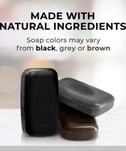 O Naturals Organic African Black Soap Bar 3PC - Rich in African Shea Butter - Helps Acne Prone Skin - Natural Body & Face Wash - Natural Black Soap Bar for Women & Men 10 51XbbyvO0XL