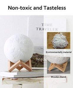 LAWOHO Moon Lamp LED Lighting Night Light 5.9 Inch 3 Colors Dimmable Vibration Control Bedside Baby Nursery 3D Printing Table Lamp for Kids Bedroom Home Decorative Birthday Christmas Xmas Gift 5.9" 12 51XcSzGWFHL