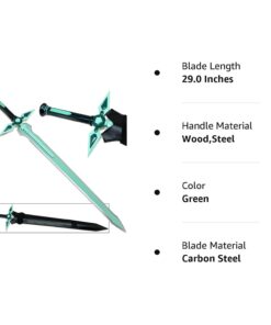 Sword Art Online SAO Kirito Elucidator Sword Medium Carbon Steel with Sheath … (Kirito Kirigaya) 15 51XeETtoIL