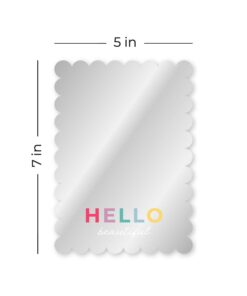 Canopy Street Hello Beautiful Magnetic Locker Mirror/Stylish Locker Décor/Shatterproof 4 3/4" x 6 3/4" Locker Accessory/Back to School Teen Girl Locker 13 51Xiaung7IL