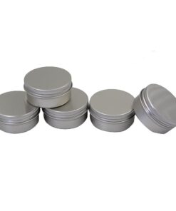 CTKcom 1/2-Ounce Metal Steel Tins Screw Top Flat Aluminum Silver Slide Round Tin Containers,1/2-Ounce Metal Steel Tin For Lip Balm,Crafts,Cosmetic,Candles,Travel Storage Kit (Pack of 10) 8 51XkjwO0LDL