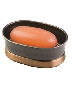 InterDesign Ashford Bar Soap Dish for Bathroom Vanities, Kitchen Sink - Bronze 5 51XpcQ94kTL