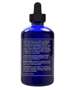Alternative view of Radha Beauty 4 Oz Organic Rosehip Seed Oil 100% Pure Cold Pressed USDA Certified - Great Carrier Oil for Moisturizing Face, Hair, Skin, & Nails, Women & Men