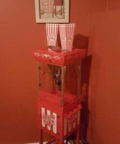 Nostalgia CCP399 Popcorn Cart 48-Inches Tall, 2.5-Ounce, Red Concession Cart 12 51XqkQhmLfL