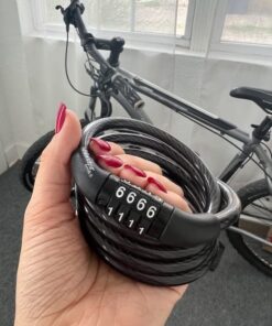 Master Lock Bike Lock Cable, Combination Bicycle Lock, Cable Lock for Outdoor Equipment, Black 4 Ft. Preset Combo 1 Pack 36 51XtKJdT0LL