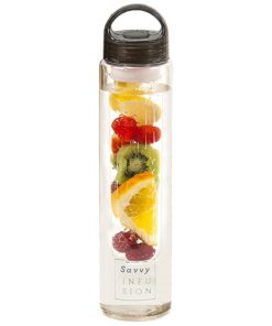 Alternative view of Infusion Fruit Infuser Water Bottle - BPA Free Insulated Water Bottle, Reusable Water Bottle with Fruit Infuser, Easy-to-Clean Gym Accessories for Women, Sports Water Bottle, Savvy Outdoors Black 24 oz