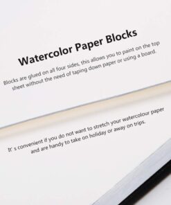 Paul Rubens Watercolor Paper Block, Artist Quality Hot Pressed Paper for Watercolors and Wet Media Block, 100 Percent Cotton, 10.63 x 7.68 inches, 140lb, 20 Sheets (Pink) Pink Cover-Block 10.63" x 7.68" 38 51Y3SSAXx3L