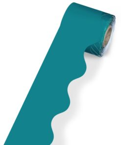 Carson Dellosa 36 Ft Scalloped Teal Bulletin Board Borders, Classroom Borders for Bulletin Board, White Board, Cork Board, Locker, and Classroom Décor, Bulletin Board Trim 12 51YAzbVfANL