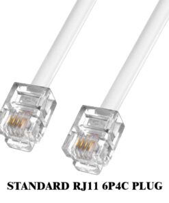 Alternative view of KINXIYU Phone Cord 25FT, Landline Telephone Cable with RJ11 Plug, Includes Telephone Inline Coupler RJ11 Splitter and 10pcs Cable Clips(White) White
