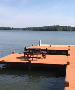 Giantex 6 Person Wooden Picnic Table Set with Wood Bench, with Umbrella Hold Design, Perfect for Outdoor Garden Yard Pub Beer Dining, Dark Brown 67"L×67" W×27.5" 34 51YEGzd7ttL