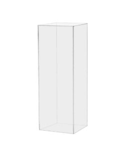 Display Cube Pedestal Tall One Piece Riser 12" x 12" x 32" Acrylic Clear Column No Lid Lucite Stand Flower Tower Weddings Special Events Staging Decor Plexiglass Display Box by Marketing Holders 12"w x 12"d x 32"h