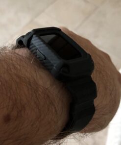 SUPCASE Unicorn Beetle Pro Series Design for Fitbit Charge 2, Replacement Bands with Built-in Rugged Protective Case (Black) Black 41 51YIZP5aIUL