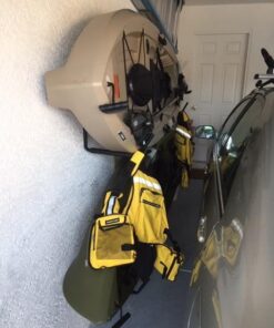 Heavy Duty Garage Indoor Kayak Storage Hooks Hanger, Wall Mounted Utility Hanging Cradle Rack for Canoe Paddle Board, Ladder, Folding Chairs, Hose, Bicycle and Tools (4 Pack, Black) 40 51YNKXAEn L