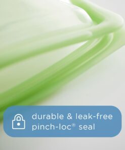 Stasher Reusable Silicone Storage Bag, Food Storage Container, Microwave and Dishwasher Safe, Leak-free, Pocket 2-Pack, Clear + Aqua 2 Pack 31 51YRN2OYUCL 3