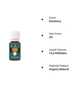 Rosemary Essential Oil 15ml by Young Living Essential Oils Rosemary 0.51 Fl Oz (Pack of 1) 16 51YTIpnM4L