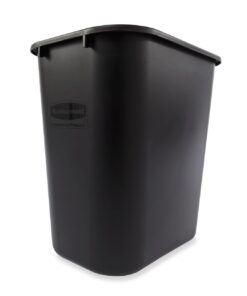 Rubbermaid Commercial Products Resin Wastebasket/Trash Can, 7-Gallon/28-Quart, Black, Plastic, for Bedroom/Bathroom/Office, Fits Under Desk/Sink/Cabinet, Pack of 12 7 Gallons 7 51YWNOJE35L