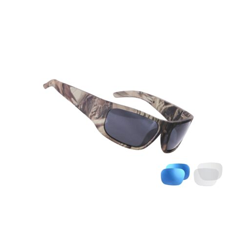 OhO Smart Glasses,Polarized Sunglasses with Bluetooth Speaker,Athletic/Outdoor UV Protection and Voice Control,Unisex(Transitional Lens) Camo Frame-transitional Grey Lens(t8 Pro)