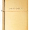 Zippo Brass Pocket Lighters Classic High Polish Brass With Solid Brass