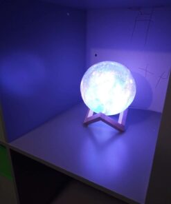 BRIGHTWORLD Moon Lamp Galaxy Lamp 5.9 inch 16 Colors LED 3D Moon Light, Remote & Touch Control Moon Night Light Gifts for Girls Boys Kids Women Birthday Wooden Base 44 51YZdwADP2L