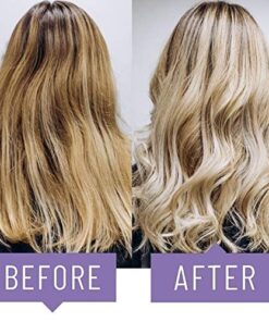 Vitamins Keratin Purple Hair Mask - Violet Blue Protein Deep Conditioner Treatment - Toner for Blonde Platinum Silver Gray Ash or Brown Colored Dry and Damaged Brassy Hair 30 51YhTeObe2L