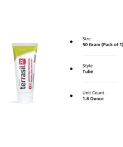 Terrasil Wound Care - 3X Faster Healing, Infection Protection for Bed sores, Pressure sores, Diabetic Wounds, Foot, Leg ulcers, cuts, scrapes, Burns - 50gm Tube 22 51YmxByyFcL