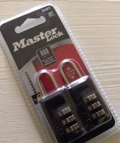 Master Lock Set Your Own Combination Luggage Lock, 2 count (Pack of 1), Black 2 count (Pack of 1) 43 51YpHnr7qlL