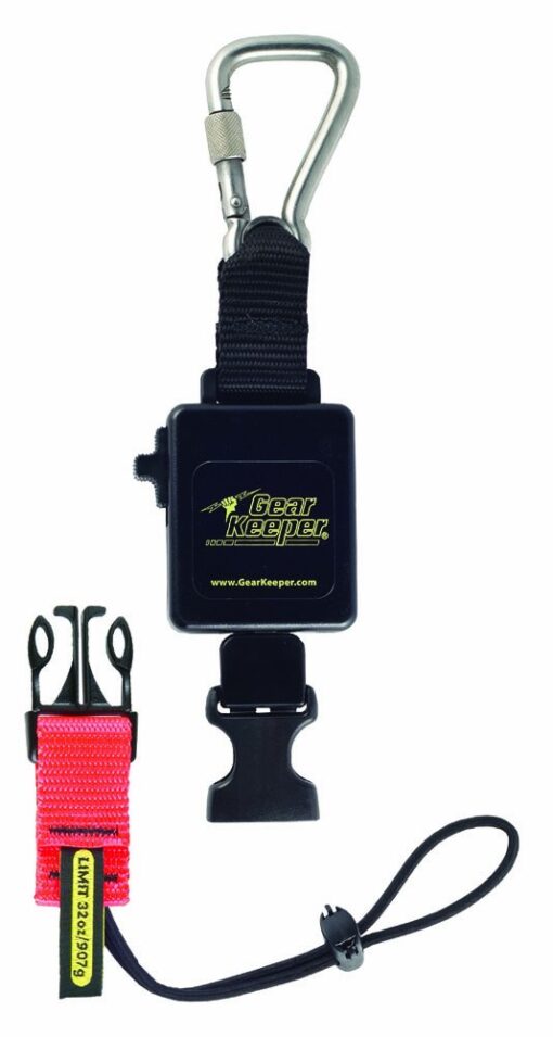 Gear Keeper RT3-5602 Retractable Tool Tether Lanyard with Heavy Duty Carabiner Clip Mount - 32oz Tool Load Limit - Quick Connect Buckle - ANSI/ISEA 121 Compliant USA Made 2 Lb Load Limit