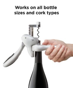 Rabbit Original Lever Corkscrew Wine Opener with Foil Cutter and Extra Spiral (Silver) Silver 7 51YzJpRfsEL