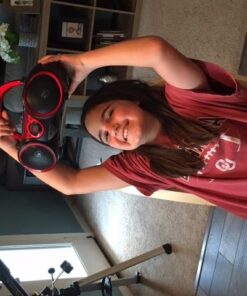 JENSEN CD-490 Portable Stereo CD Player with AM/FM Radio and Aux Line-In, Red and Black 21 51Z ryVzLuL