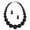KOSMOS-LI Large Style Big Imitate Pearl Strand Choker Necklace With Earrings Set Black 9 51Z5QYxSdTL