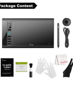 Graphics Drawing Tablet, UGEE M708 10 x 6 inch Large Drawing Tablet with 8 Hot Keys, Passive Stylus of 8192 Levels Pressure, UGEE M708 Graphics Tablet for Paint, Design, Art Creation Sketch Black 39 51Z7yqnIKqL