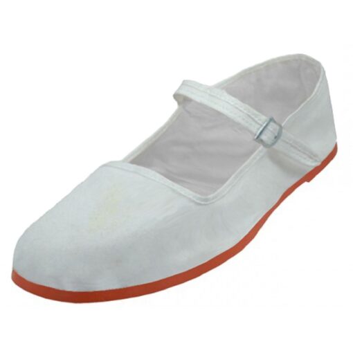 Shoes 18 Womens Cotton China Doll Mary Jane Shoes Ballerina Ballet Flats Shoes 7 114 White Canvas