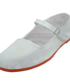 Shoes 18 Womens Cotton China Doll Mary Jane Shoes Ballerina Ballet Flats Shoes 8 B(M) US 114 White Canvas