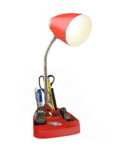Limelights LD1002-RED Gooseneck Organizer Desk Lamp with iPad Tablet Stand Book Holder, Red 6.5 x 6.5 x 18.5 1 13 51ZJIaYOMqL