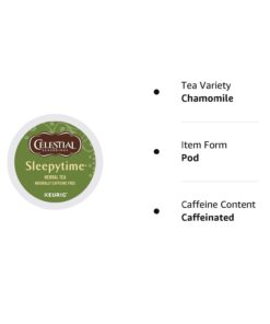 Celestial Seasonings Sleepytime Herbal Tea, Keurig Single-Serve K-Cup Pods, 72 Count 12 Count (Pack of 6) 15 51ZM5axZtiL