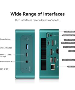 Beelink SER6 MAX Gaming Mini PC, Mini Computers with AMD Ryzen 9 6900HX (8C/16T, Max 4.9Ghz, TDP 54W), 32GB DDR5+1TB M.2 2280 PCIe4.0x4 SSD, BT 5.2, WiFi 6, 2.5G LAN, 2*USB4, DP, HDMI, Quad Display 32G-1TB 16 51ZOMAtJXiL