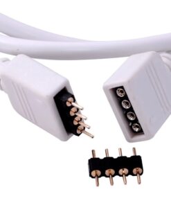 RGBZONE 2 Pack 2.5M 8.2ft Extension Cable Connect Female Plug to SMD 5050 RGB LED Strip Light with Free 4pcs 4pin Connector 2.5 9 51ZPUd5K8eL
