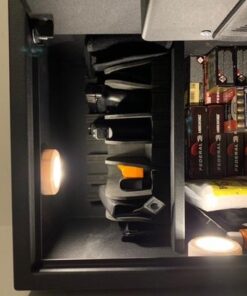 Amazon Basics Steel Home Security Safe with Programmable Electronic Keypad Lock, Secure Documents, Jewelry, Valuables, 1.52 Cubic Feet, Black, 13.8"W x 13"D x 16.5"H 57 51ZS8s5SWfL