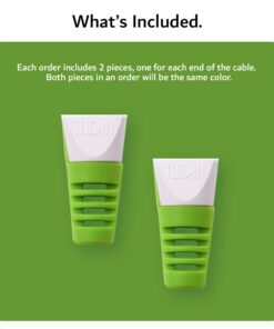 TUDIA [Klip Snap On Charging Cable Cord Saver Protector Compatible with iPhone, iPad, iPod - Green Standard Packaging 11 51ZSW1WijqL