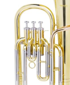 Mendini MBR-30 Intermediate Brass B Flat Baritone Horn with Stainless Steel Pistons 11 51ZTY00z1cL