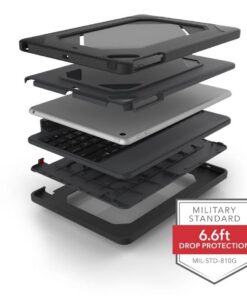 ZAGG Rugged Book Detachable Case and Magnetic-Hinged Keyboard for iPad Air, iPad Air 2, & iPad 9.7 inch, - Multi-Device Bluetooth Pairing, Backlit Keyboard - USB-C to USB-C Cable Included (Black) 15 51ZZzHewFDL