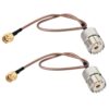 DHT Electronics Handheld Antenna Cable SMA Male to UHF SO-239 Female Connectors 6'' Pack of 2 for Amplifier 12 51ZdsswAMUL