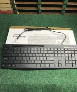 Wired Keyboard,Quiet Keyboard,Multimedia USB Computer Keyboard,Silent Keyboard with Low Profile Chiclet Keys,Large Number Pad,Spill-Resistant,Anti-Wear Letters,Full Size Keyboard for Laptop,Desktop 26 51Ze4A8hEKL