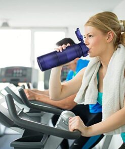 ZOUNICH Premium Sports Water Bottle 32 oz/1 Liter, 24 oz, 16 oz, 14 oz, BPA Free Tritan for Bike, Running, Gym, Fitness, Cycling 32oz/1000ml Dark Blue 17 51ZiaAce0ML