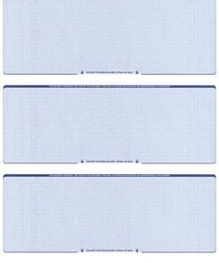 Blank Checks Paper Stock-Checks 3 On A Page-100 Per Pack (Blue Diamond) Blue Diamond