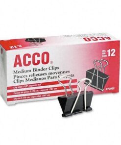 Acco Brands A7072050 Binder Clips, Medium, 12 Per Box, 6 Boxes = 72 Medium Clips