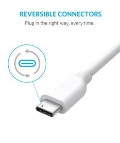 Anker USB C Cable, Powerline USB 3.0 to USB C Charger Cable (3ft) with 56k Ohm Pull-up Resistor for Samsung Galaxy Note 8, S8, S8+, S9, Oculus Quest, Sony XZ, LG V20 G5 G6, HTC 10 (White) 3ft White 1 17 51ZpikKjiQL
